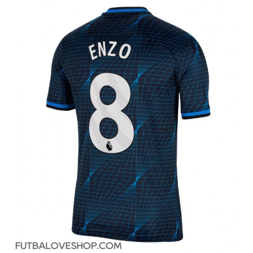 Dres Chelsea Enzo Fernandez #8 Preč 2023-24 Krátky Rukáv